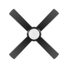Buy AC Ceiling Fans Australia Bondi 48" LED 20W AC ABS Ceiling Fan Black - 203623