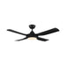 Buy AC Ceiling Fans Australia Bondi 48" LED 20W AC ABS Ceiling Fan Black - 203623