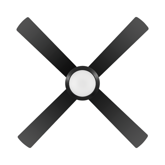Buy AC Ceiling Fans Australia Bondi 52" LED 20W AC ABS Ceiling Fan Black - 203627