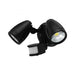 Buy Security Wall Lights Australia Chopper 2 Light Security Wall Light Sensor Black - 204394