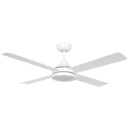 Buy DC Ceiling Fans With Light Australia Stradbroke DC Ceiling Fan 48" With LED Light Matt White - 20491601