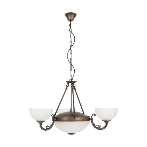 Buy Pendant Lights Australia Savoy 5 Light Pendant Oil Rubbed Bronze / White - 204954