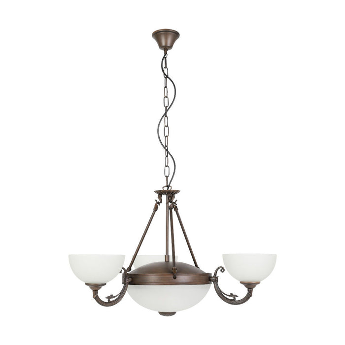 Buy Pendant Lights Australia Savoy 5 Light Pendant Oil Rubbed Bronze / White - 204954