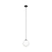 Buy Pendant Lights Australia Rondo 1 Light Small Pendant Black / Opal Matt - 205008
