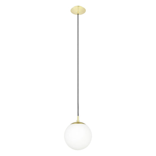 Buy Pendant Lights Australia Rondo 1 Light Small Pendant Matt Brass / Opal Matt - 205012