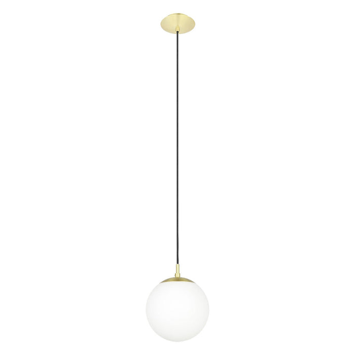 Buy Pendant Lights Australia Rondo 1 Light Small Pendant Matt Brass / Opal Matt - 205012