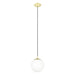 Buy Pendant Lights Australia Rondo 1 Light Small Pendant Matt Brass / Opal Matt - 205012