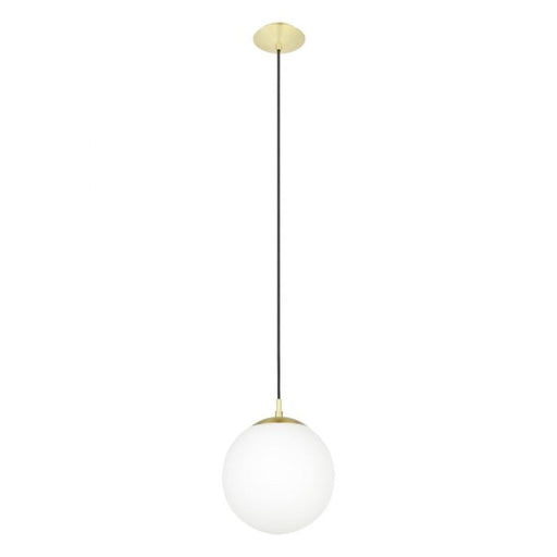 Buy Pendant Lights Australia Rondo 1 Light Medium Pendant Matt Brass / Opal Matt - 205013