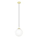 Buy Pendant Lights Australia Rondo 1 Light Medium Pendant Matt Brass / Opal Matt - 205013
