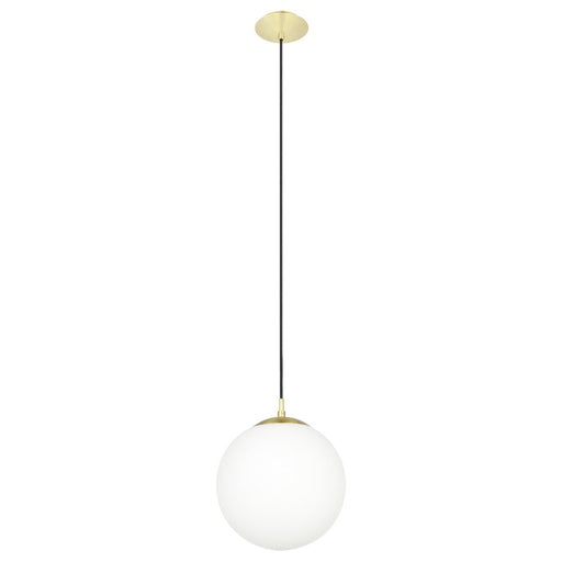 Buy Pendant Lights Australia Rondo 1 Light Large Pendant Matt Brass / Opal Matt - 205014