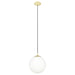 Buy Pendant Lights Australia Rondo 1 Light Large Pendant Matt Brass / Opal Matt - 205014