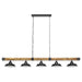 Buy Island Pendant Lights Australia Oldbury 5 Light Pendant Black Steel - 205036