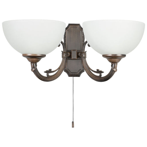 Buy Wall Sconce Australia Savoy 2 Light Wall Light Oil Rubbed Bronze / White - 205122