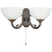 Buy Wall Sconce Australia Savoy 2 Light Wall Light Oil Rubbed Bronze / White - 205122