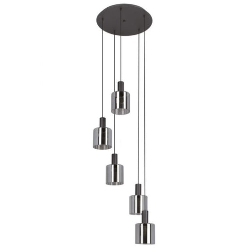 Buy Cluster Pendants Australia Gorosiba 5 Light Pendant Black Steel- 205156N