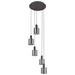 Buy Cluster Pendants Australia Gorosiba 5 Light Pendant Black Steel- 205156N
