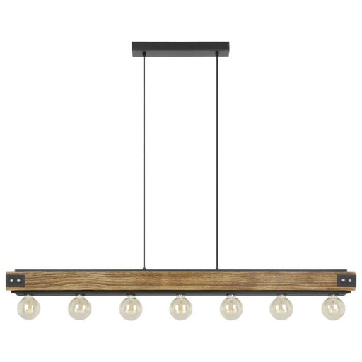 Buy Island Pendant Lights Australia Layham 7 Light Pendant 60W Brown Wood - 205157