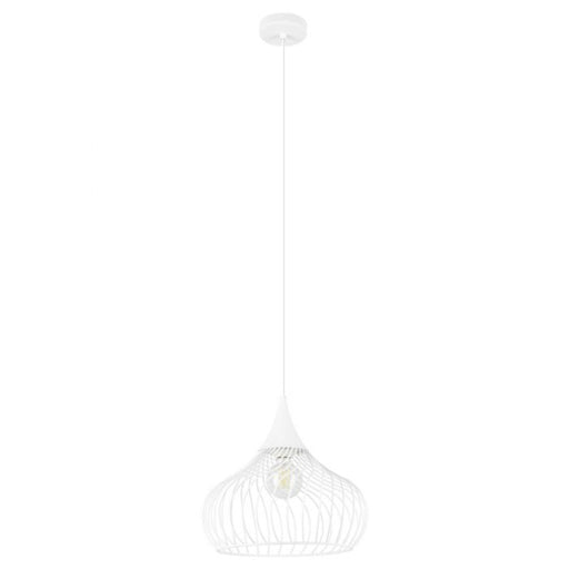 Buy Pendant Lights Australia Staverton 1 Light Pendant White Steel- 205158N