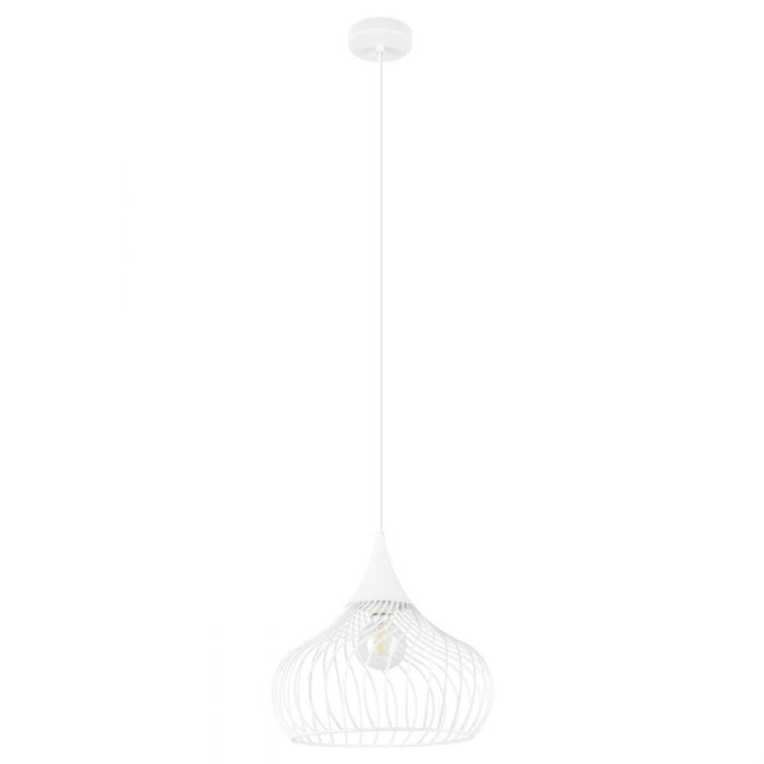 Buy Pendant Lights Australia Staverton 1 Light Pendant White Steel- 205158N
