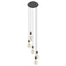 Buy Cluster Pendants Australia Pozueta 5 Light Pendant Black Steel- 205161N