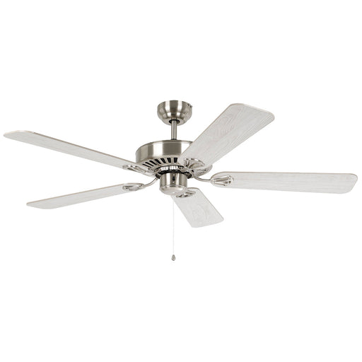 Buy AC Ceiling Fans Australia Waikiki 52" AC Fan Satin Nickel / Oak Blades - 20518108