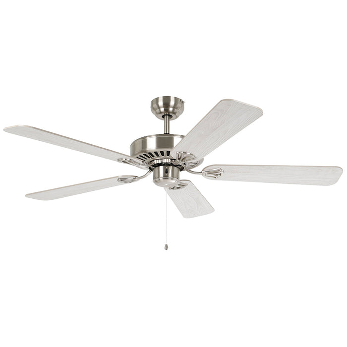 Buy AC Ceiling Fans Australia Waikiki 52" AC Fan Satin Nickel / Oak Blades - 20518108