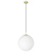 Buy Pendant Lights Australia Rondo 1 Light Pendant Brass-matt Steel- 205244