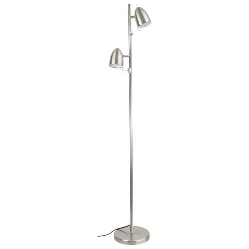 Buy Floor Lamps Australia Lara 2 Light Floor Lamp Satin Nickel - 205282N
