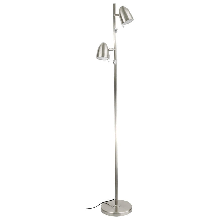 Buy Floor Lamps Australia Lara 2 Light Floor Lamp Satin Nickel - 205282N