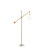Buy Floor Lamps Australia Kemi Floor Lamp White Marble Gold Iron Opal Matt Glass - KEMI FL-GDOP