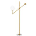 Buy Floor Lamps Australia Kemi Floor Lamp White Marble Gold Iron Opal Matt Glass - KEMI FL-GDOP