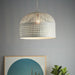 Buy Pendant Lights Australia Esch 1 Light Woven Iron Strips Large Pendant White - ZAF10108WH