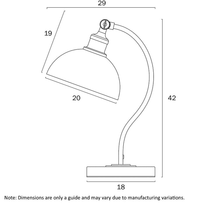 Buy Desk Lamps Australia Brevik Desk Lamp W200mm Black / Satin - BREVIK TL-BK