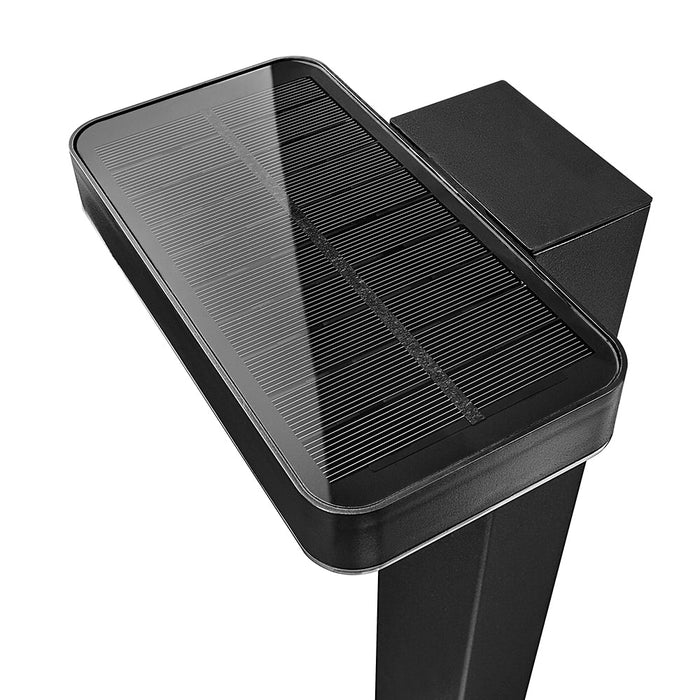 Buy Solar Lights Australia Rica Rectangle Solar Pathway Light With Sensor 12V Black Stainless Steel 3000K - 2118178003