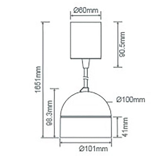 Buy Pendant Lights Australia Moon Pendant Light Tube Black 3CCT - 22778