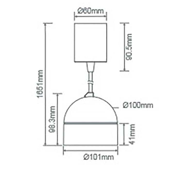 Buy Pendant Lights Australia Moon Pendant Light Tube Black 3CCT - 22778