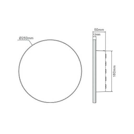 Buy Exterior Wall Lights Australia Halo Round Exterior Wall Light 15W White Polycarbonate 3CCT - 22684