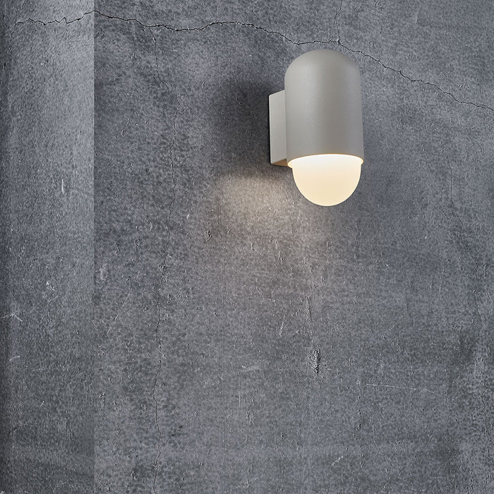 Buy Exterior Wall Lights Australia Heka Exterior Wall Light Sanded Aluminium - 2118211008