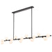 Buy Island Pendant Lights Australia Moran Island Pendant 18 Lights Black Metal / Opal Matt Glass - MORAN PE18-BKOP