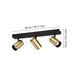 Buy Spotlights Australia Cumaribo Spot 3 lights Black / Brass Steel - 390084N