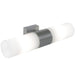 Buy Bathroom Vanity Lights Australia Tangens 2 Light Bath Brushed Steel, Opal - 17141032