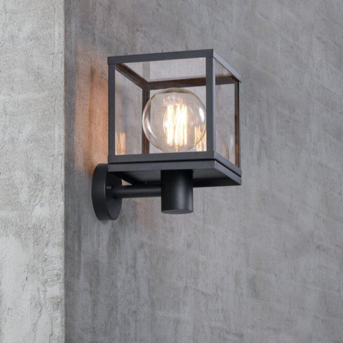 Buy Exterior Wall Lights Australia Dalton 1 Light Wall Light Stainless Steel, Glass Black, Clear - 46901003