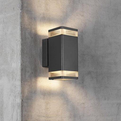 Buy Up / Down Wall Lights Australia Elm Up-Down Wall Black, Clear - 45331003