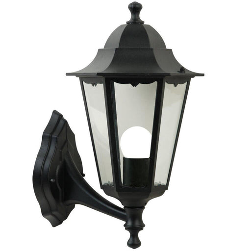 Buy Exterior Wall Lights Australia Cardiff 1 Light Up Wall Light Black, Clear - 74371003