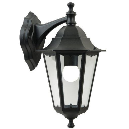 Buy Exterior Wall Lights Australia Cardiff 1 Light Down Wall Light Black, Clear - 74381003