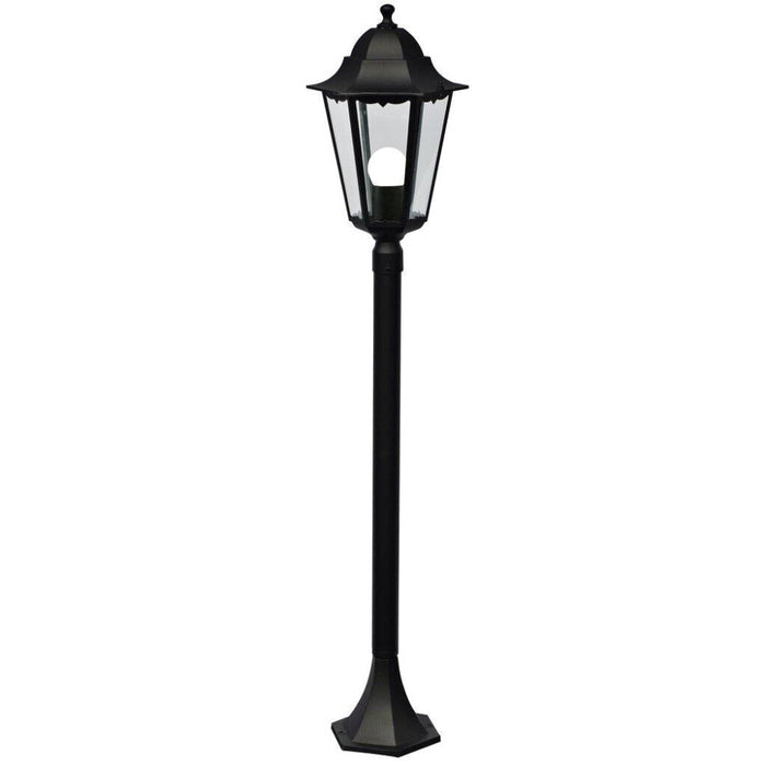 Buy Post Lights Australia Cardiff 1 Light Garden Black, Clear - 74398003