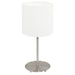 Buy Table Lamps Australia Pasteri 1 Light Table Lamp Satin Nickel & White - 31594N