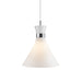 Buy Pendant Lights Australia Trumpet 1 Light Pendant Chrome, Opal - 84903001
