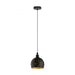 Buy Pendant Lights Australia Roccaforte 1 Light Pendant Black & Gold 170mm - 33345N