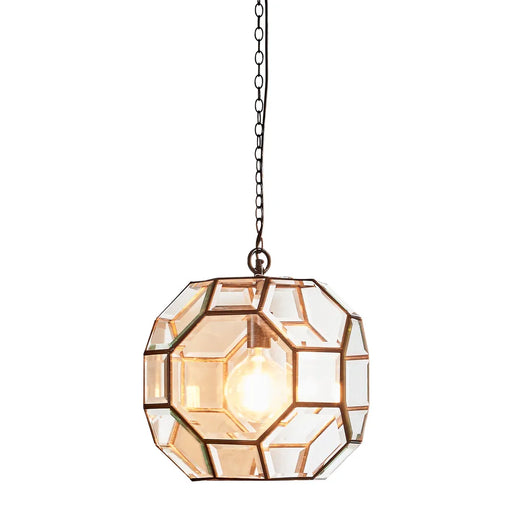 Buy Pendant Lights Australia Solano Pendant Light Black Brass / Glass - ELCIT7990